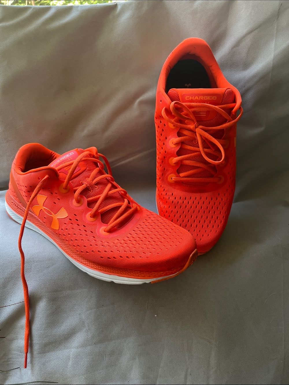 Under Armour Orange Charged Cushion Running Sneakers